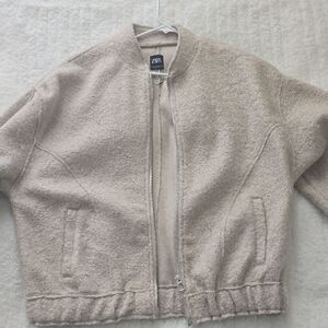 Zara Cream Bomber Jacket